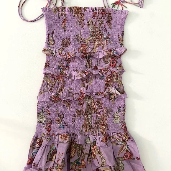 lorraine mini dress LORRAINE TIE FRONT MINI DRESS